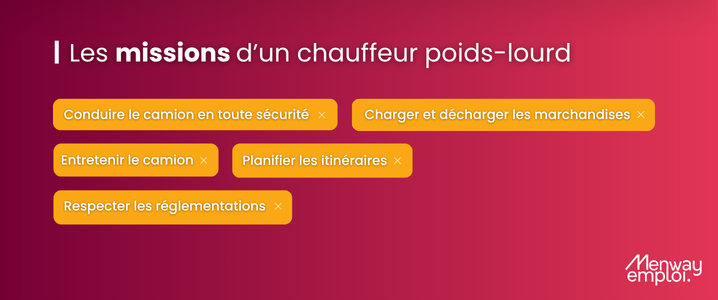 missions chauffeur poids-lourd