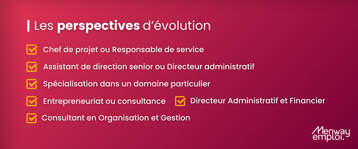 perspectives d'évolution assistant de direction
